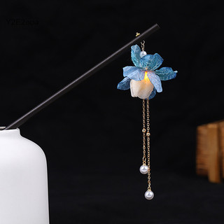 Y2e2noa phong cách cổ đại sel kẹp tóc đèn lồng dạ quang kẹp tóc lụa hoa gỗ kẹp tóc phụ kiện tóc đèn lồng nữ đèn lồng cổ điển hot