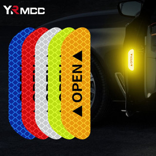 Nhãn dán cảnh báo phản quang cửa ô tô logo trang trí cá nhân sáng tạo nhãn dán ô tô để chặn vết trầy xước và miếng dán phản quang chống va chạm