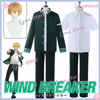 Anime chiến thắng breaker trang phục hóa trang akihiko nirei cosplay trường đồng phục tóc giả áo khoác anime lễ hội trang phục hóa trang