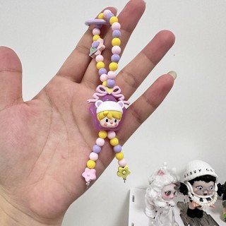 Mart diy Bong Bóng Chính Hãng Hạt Dễ Thương Dễ Thương Handmade Móc Khóa Điện Thoại Di Động dimoo Khóc Bé Biqi Kuromi