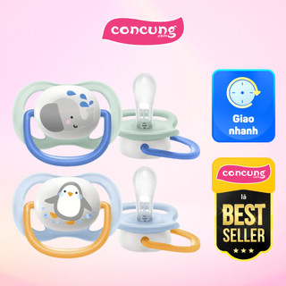 Ty ngậm Philips Avent ultra air (SCF080/05) hình thú, 0-6M, vỉ đôi