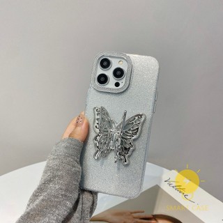 Case For iPhone 11 [Glitter Powder Butterfly Pop Grip Plating] Phone Case For iPhone 15 Pro Max 14 Pro Max 13 12 11 Aesthetic Ins Newest Fashion Korean Style Retro Classic Cute Cartoon Couple Shockproof Protective TPU Cover Shell