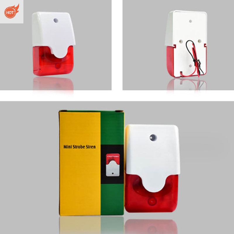 Mox Nhấp Nháy Còi Báo Động 103 DB Sừng 12V / 24V / 220V Dây Báo Động Nhấp Nháy Đèn Báo Động Ngoài Tr