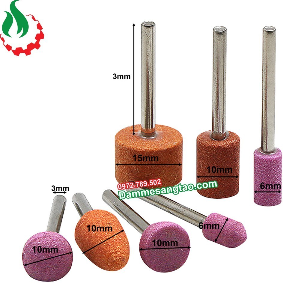 Đá Mài Mini Trục 3mm (Bộ 7 món)