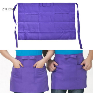 Zthome nhà bếp cotton nơ ngắn nửa eo tạp dề thanh quán cafe máy chủ phục vụ bồi bàn hot