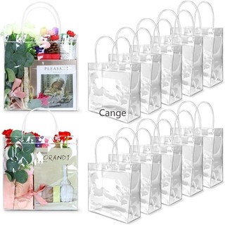Túi xách quà tặng PVC mềm trong suốt có vòng đeo tay Túi xách nhựa trong suốt