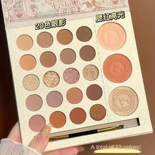 23 Màu Phấn Mắt Matte Pearl Fine Shimmer Glitter Sequins Blush Highlighter Chống Thấm Nước Lâu Dài Tự Nhiên Đa Năng Dung Tích Lớn Trang Điểm Tinh Tế