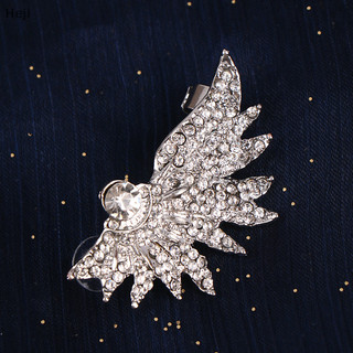 Heji 1 lady punk wing ear cuff kim cương giả kẻ sọc kẹp dự tiệc trang sức quà tặng vn