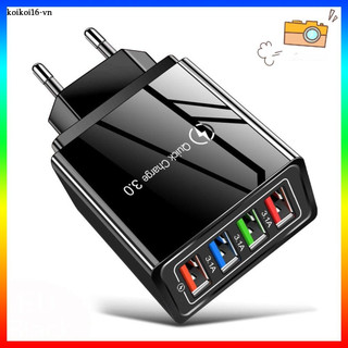 Opovcom 4 USB 3A sạc điện thoại di động sạc nhanh di động gắn tường sạc chống cháy máy tính bảng sạc điện thoại