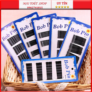 Vỉ kẹp tóc 60 cái ghim tăm đen