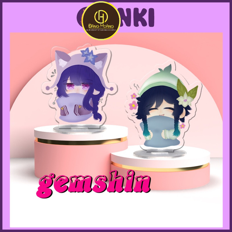 (Ôm gối ngủ) Standee chibi nhân vật game Genshin Impact Gaiden Shogun, Zhongli, Venti, Nahida_ĐH