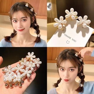 Ngọc trai mini kim cương giả vuốt tóc retro kim cương hoa nữ cô gái cua vuốt kẹp tóc nhỏ kẹp tóc cua bé gái phụ kiện tóc