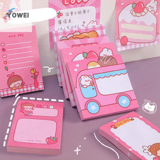 Yowei Brae Bunny Sticky Note Dễ Thương Note Pad Sinh Viên Notebook Note Pad Có Thể