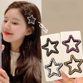 Kẹp tóc nữ kim cương giả ngôi sao tóc nữ tóc gãy tóc cố định kẹp tóc bên nổ kẹp bên bb kẹp mũ đội đầu