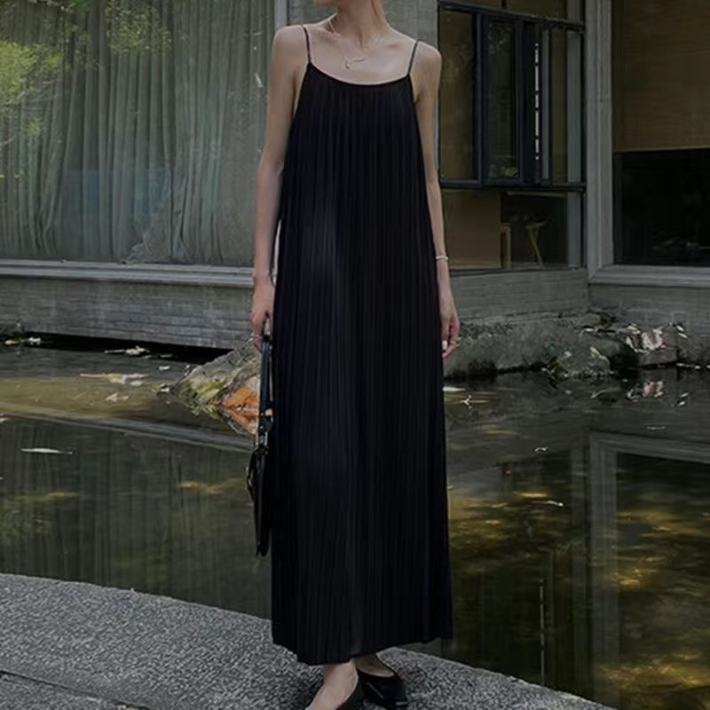 Váy đầm maxi hai dây thiết kế xếp ly dáng dài đi tiệc đi biển trơn basic hottrend mùa hè HMH SP102 | BigBuy360 - bigbuy360.vn