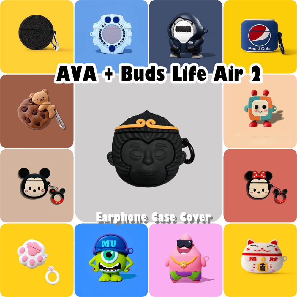 Hàng có sẵnDành Cho AVA + Buds Life Air 2 Ốp Lưng Tai Nghe Cặp Đôi Hoạt Hình Vỏ Silicon Mềm NO.1