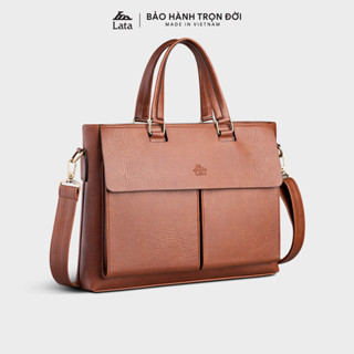 Cặp Công Sở Lata (Thời trang nam basic đựng laptop 15,6 inch - Cặp da CA38)