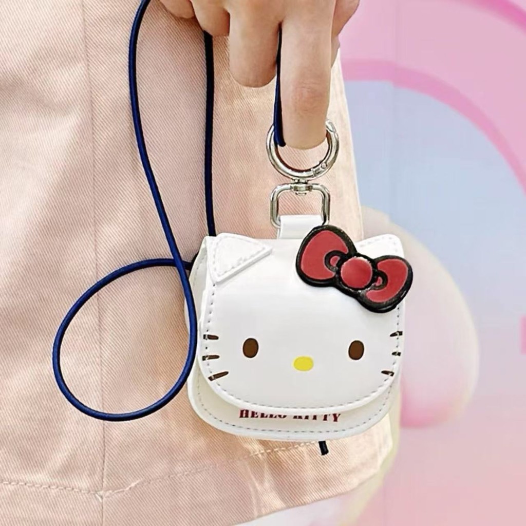Ngọt Ngào Dễ Thương Hello Kitty Tai Nghe Túi Hoạt Hình Hello Kitty Ví Tiền Xu Mặt Dây Chuyền Nhỏ Di 