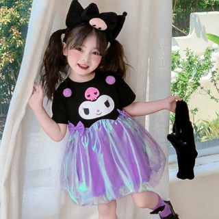   HỎA TỐC  Váy đầm Kuromi mùa hè Váy công chúa Kuromi dáng quả bí cho bé gái Váy xinh cho bé 
