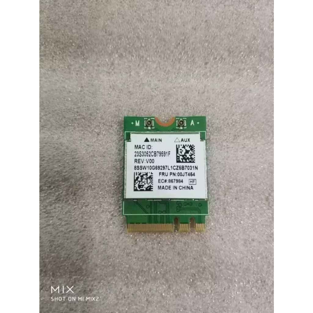 Card mạng không dây Dell Intel AC3165NGW Realtek RTL8821AE Dual Band M.2 Bluetooth