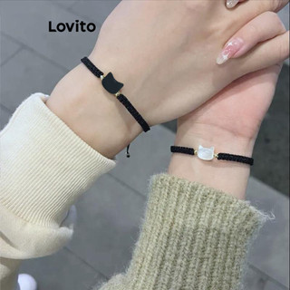 Vòng tay Lovito họa tiết nút thắt phong cách thường ngày dành cho nữ LFA37141