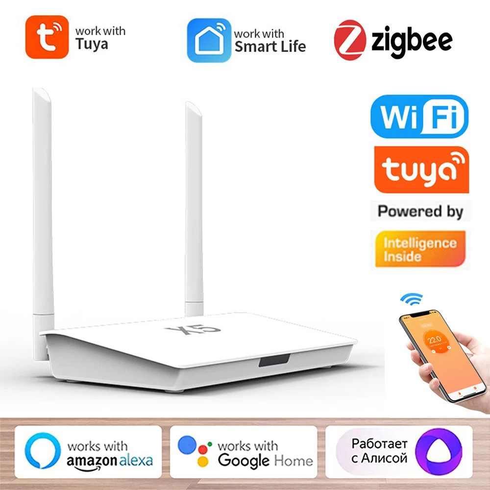 Gateway, HUB, Bộ điều khiển trung tâm Tuya Zigbee X5, Zemismart Homekit M6 - Bleutooth, Mesh