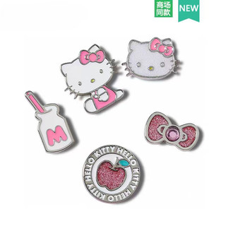 Phong Cách Mới Crocs Kim Loại Giày Hoa Carlo Chi Lỗ Giày Kim Cương Giả DIY Trang Trí Khóa Zhibixing HelloKitty