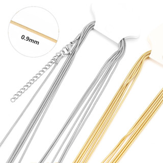  10 Cái   gói Mạ Chân Không Tròn Xương Rắn Dây Xích Nữ Thép Titan Vòng Cổ Phụ Kiện Dây Xích Nam Thép Không Gỉ Xương Đòn Dây Xích 