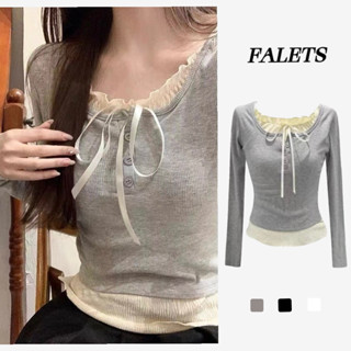 Áo Coquette Tay Dài ôm body Sense Slim-fit Đáy Áo Sơ Mi Cotton Nguyên Chất Chắc Chắn Dài Tay Áo Sơ Mi Slim-fit Bo