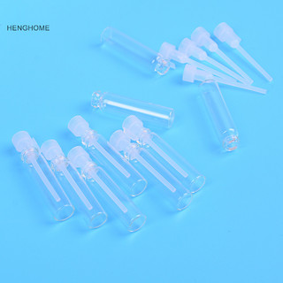 Henghome 10 / 50 Cái mini 1ml lọ thủy tinh rỗng chai phòng thí nghiệm dầu TFG