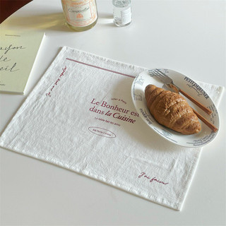 Placemat Vải Nghệ Thuật Khăn Ăn Pháp Retro In Hình Bữa Ăn Thảm cotton Nguyên Chất Chụp Ảnh Nền Vải Trang Trí Nhà Cửa