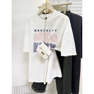 Ranzihui Hàng có sẵn 100% Cotton Phong Cách Hàn Quốc In Hình Đồ Họa Độc Đáo Tay Ngắn Nam Unisex Rời Quá Khổ Tee Nữ