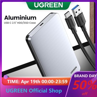 Hộp đựng ổ cứng UGREEN bằng nhôm HDD SSD SATA 2.5 USB 3.1 tốc độ cao 6Gps có đèn LED tiện dụng