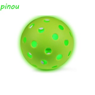 Bóng Pickleball dạ quang POOU, Bóng đèn xanh 40 lỗ LED phát sáng, Tiêu chuẩn Bền 74MM Kích thước đặc biệt Phát sáng trong bóng tối Bóng Pickleball ngoài trời