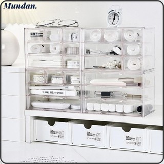 Kệ lưu trữ MUNDAN, Hộp lưu trữ ngăn kéo trong suốt, Giá lưu trữ mỹ phẩm bằng nhựa đa chức năng để bàn