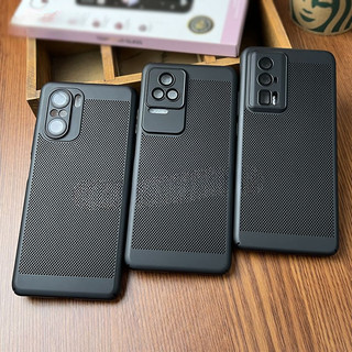 Ốp Điện Thoại Tản Nhiệt Làm Mát Có Kính Bảo Vệ Ống Kính Cho Xiaomi Redmi K50 K60 Pro Poco F5 Pro Hrad PC Cover Slim Plain Phone Cover