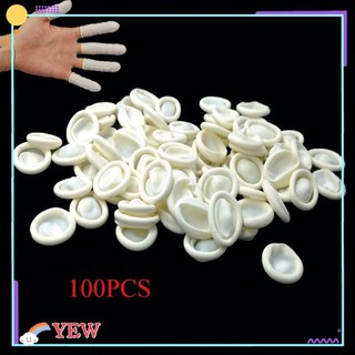 Set 100 bao ngón tay cao su chống trượt dùng 1 lần