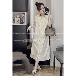 Siuu phẩm váy sơ mi thỏ thêu so hottt hàng TKCC freesize