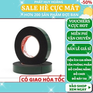 Băng keo xốp xanh 2 mặt siêu dính trên mọi bề mặt chất liệu - Phát Huy Hoàng