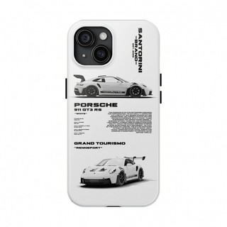 Ốp Điện Thoại Màu Trắng Porsche 2 Lớp Tương Thích iPhone11 12 13 14 15 12Promax 13Promax 14plus 14Promax X XS XR QGVL