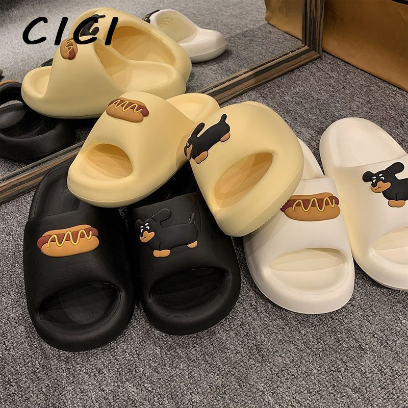 CICI dép sandal nữ dép đi trong nhà Thời Trang Đơn Giản Cho Nữ dép bánh mì Hợp thời Thể thao Siêu nhẹ Đẹp FYT24413WY 19Z240507