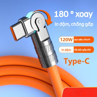 Cáp dữ liệu sạc siêu nhanh Mecha xoay 2m kéo dài Thích hợp cho Huawei Typec IP 6A Sạc Flash dày