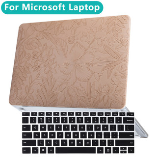 Mới độc đáo dành cho microsoft surface laptop 13.5 15 inch go 2 3 4 5 ốp lưng dập nổi phụ kiện da free bàn phím bao da