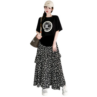 Váy hoa xẻ cho bà bầu
