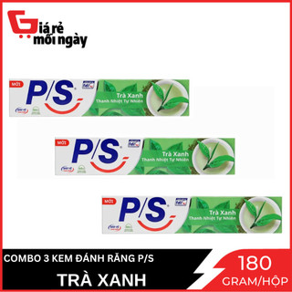 Combo 3 kem đánh răng p/s trà xanh 180g
