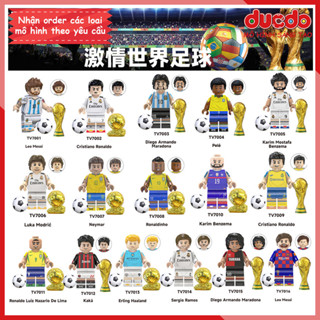 Minifigures các siêu sao bóng đá Messi, Ronaldo, Ronaldinho - Đồ Chơi Lắp Ghép Xếp Hình Mini Mô hình TV6501 TV6502