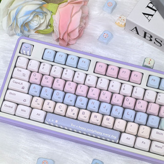 Happy Candy Tiếng Anh / Hàn Quốc / Nhật Bản Keycap MOA Cherry Profile Keycaps PBT Dye Thăng Hoa MX Bàn Phím Cơ Kẹo Ngọt Nhiều Màu Sắc Dễ Thương Cá Tính Keycaps
