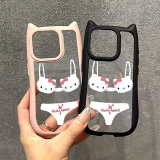 Dành cho iphone ốp lưng ip15promax ip11 creative ip12 ip 13 ip 14plus ốp lưng vui nhộn mèo mềm tpu tai mèo đơn giản ốp điện thoại