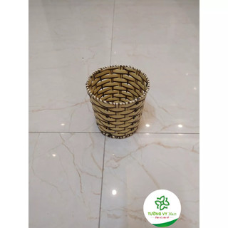 Cốc đựng giấy ăn nhựa giả mây, hộp đựng giấy ăn mây tre đan
