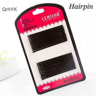 Nhà máy thời trang 20 chiếc đầu tròn kẹp tóc dây thép kẹp tóc hình chữ u bobby pin barrette salon kẹp tóc kẹp tóc kim loại đen phụ kiện tóc qrhyk